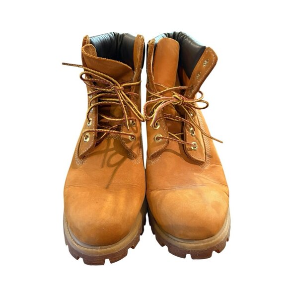 Timberland 100618040 Men's Size 8.5 Work Boots Padded Collar - Wheat Nubuck READ - Picture 7 of 8